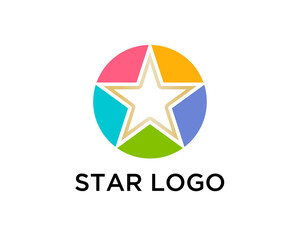 Obraz premium Creative Star Logo Design Template