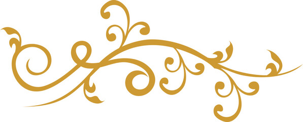 Swirl Floral Gold Ornament