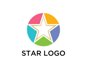Obraz premium Creative Star Logo Design Template