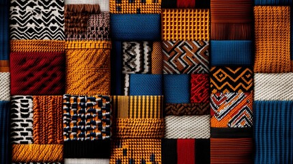 Vibrant Kente Pattern with Festive Colors