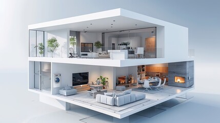 Explore a Stunning Modern Multi-Story Home Designed for Contemporary Living and Comfort