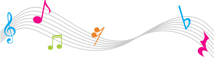 Musical Notes Wave
