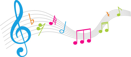 Musical Notes Wave