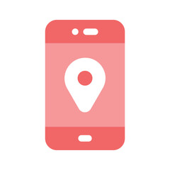 Get this amazing icon of mobile location in modern style