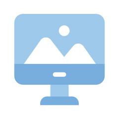 Get this amazing icon of landscape image in modern style