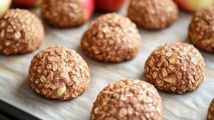 Homemade oatmeal cookies with cinnamon
