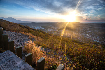 sunrise over  Petropavlosk-Kamchatsky