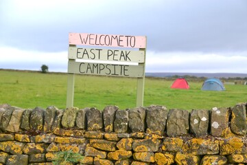 Empty council campsite in Yorkshire Peak District is bleak