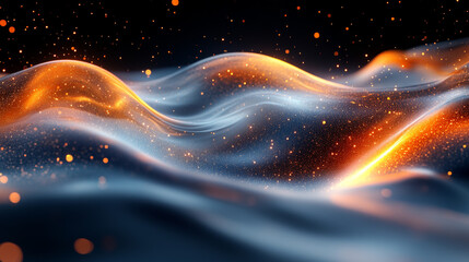 Obraz premium Abstract Gradient Fluorescent Fluid Background Water - Low Resolution Version 2