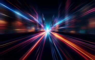 Abstract digital art with diagonal lines of light, creating a sense of motion and speed.