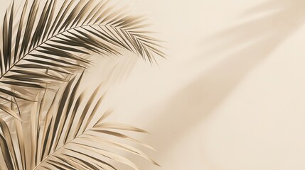 Obraz premium Elegant Shadow of Palm Leaves