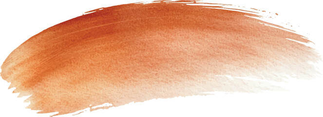 Fototapeta premium Orange paint artistic dry brush stroke. Watercolor acrylic hand painted backdrop for print, web design and banners. Realistic vector background texture