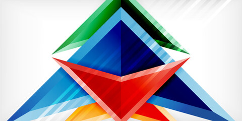 Abstract background color triangles and arrows composition. Vector Illustration For Wallpaper, Banner, Background, Card, Book Illustration, landing page