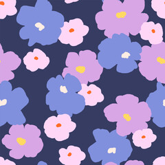 Hand-Drawn Floral Seamless Pattern 