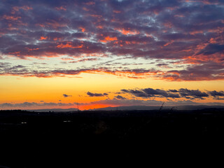 A natural hill park before sunset in Auckland, New Zealand.