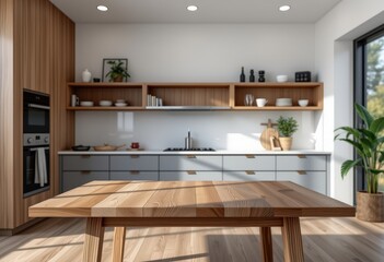 modern kitchen interior with kitchen