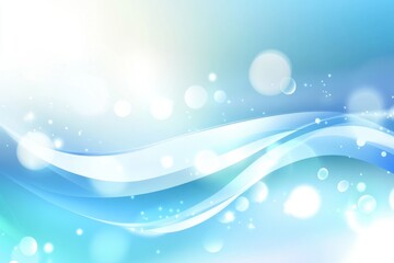 Abstract blue and white background with blurred circles and waves creates serene and calming atmosphere, perfect for various design projects