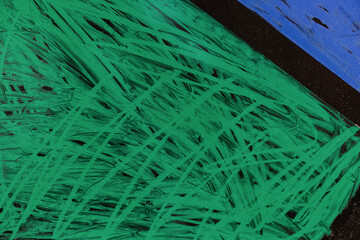 Green abstract lines painted by me