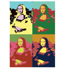 mona lisa in pop art style modern 