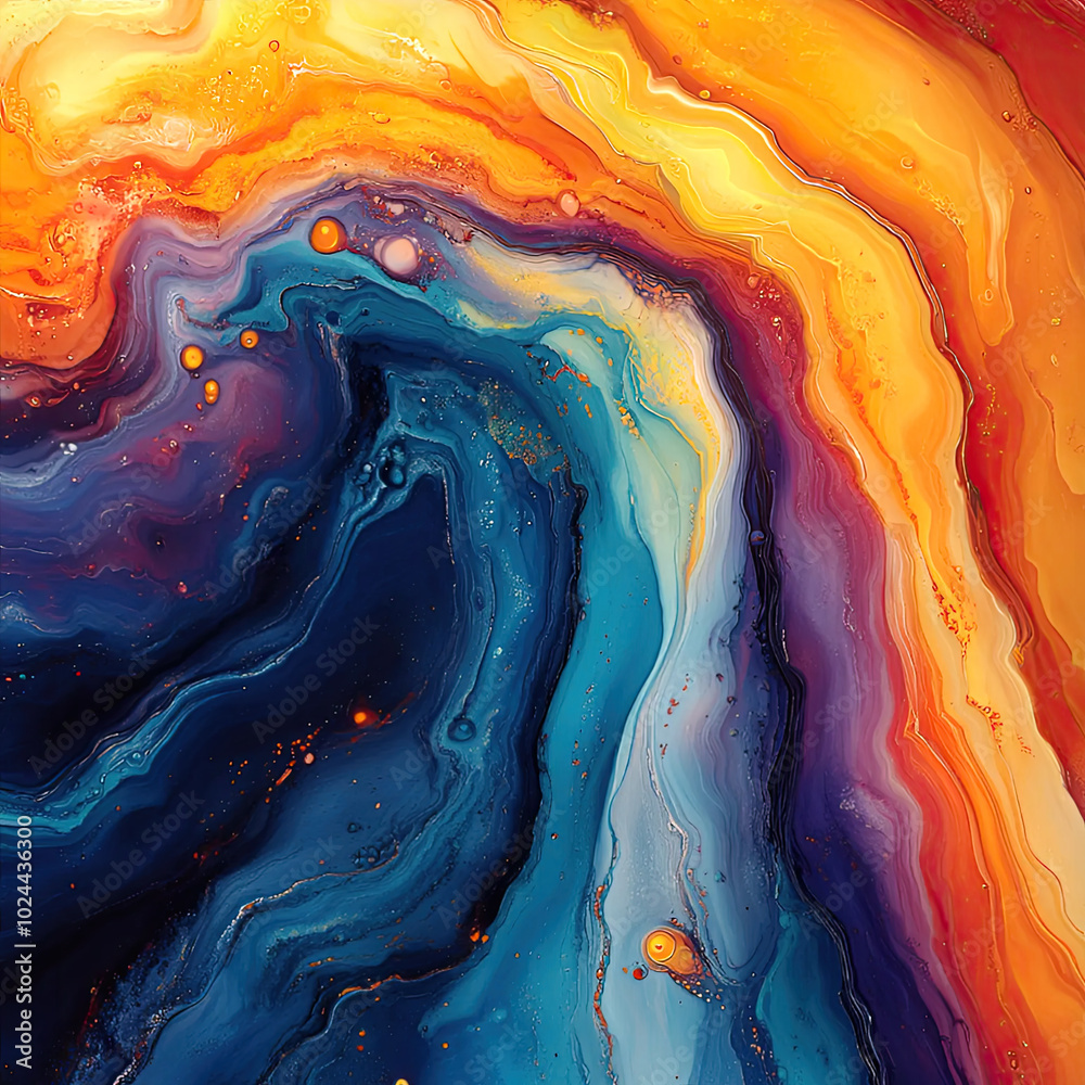 Leinwandbilder abstract image with colored shapes reminiscent of galaxies. dynamic composition