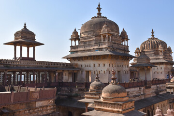 Orchha, Madhya Pradesh (India): December 19, 2021 - Jahangir Palace (Orchha Fort)