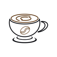 Coffee Glass Logo Template Icon