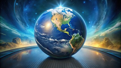 Low angle view of virtual reality exploration