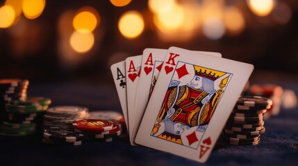 Royal cards with chips