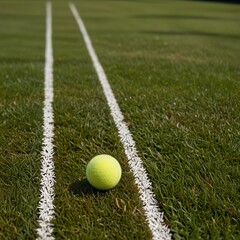 tennis ball on green grass