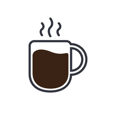 Coffee Glass Logo Template Icon