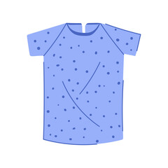 reusable hospital gown patient cartoon. surgery examination, privacy modesty, infection protection reusable hospital gown patient sign. isolated symbol vector illustration