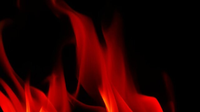 red flame video in black background