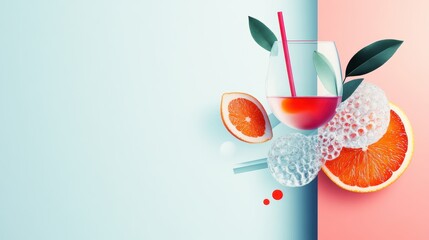 A modern menu with abstract illustrations of molecular gastronomy techniques, emphasizing the restaurant innovative culinary philosophy.