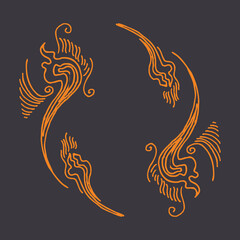 chinesse floral frame