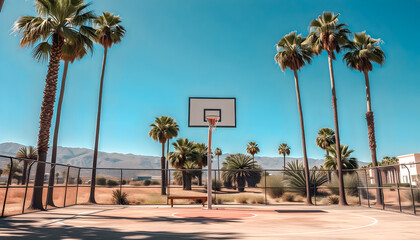 Basketball Court in Palm Springs.