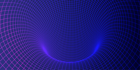 Technological background. Abstract tunnel. Futuristic technology concept. Vector illustration .