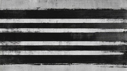 Abstract artwork featuring bold black and white stripes with a textured background.