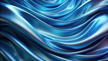 Fototapeta premium Luxurious blue satin fabric background with elegant leading lines