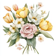 A vibrant bouquet of various flowers, showcasing beauty and nature.