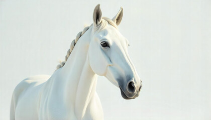 Obraz premium White Horse in Focus