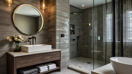 Luxury bathroom, generative ai	
