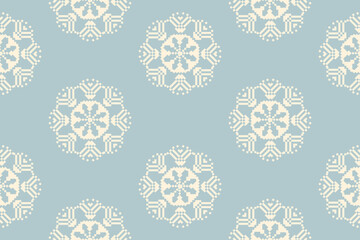 Beautiful seamless cross stitch pattern.geometric ethnic oriental pattern traditional background.Aztec style,abstract,vector,illustration.design for texture,fabric,clothing,wrapping,decoration,carpet.