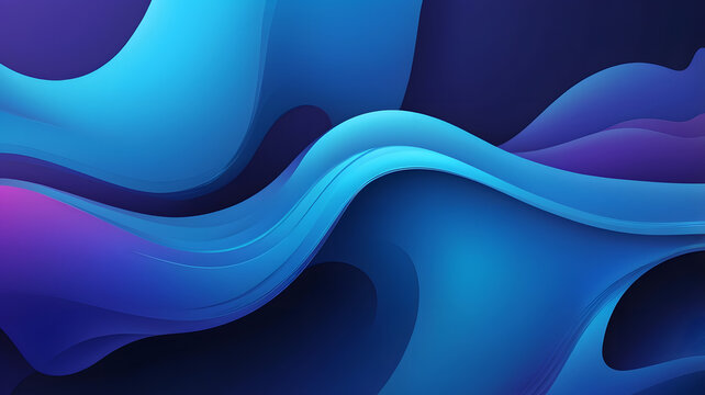 Abstract blue wave vector design, flowing water pattern for web background