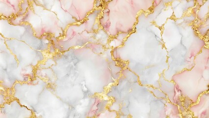 Luxurious marble textures with gold and pink aerial view