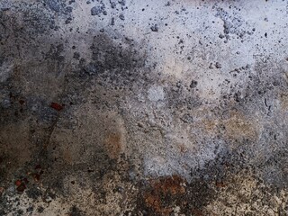 Abstract texture of grunge dry cement mortar on wood surface background. Industrial concept.