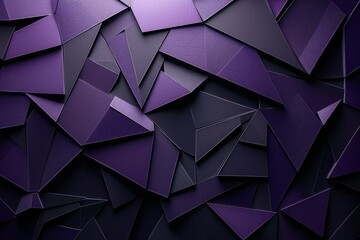 Fototapeta premium Abstract Geometric Pattern of Deep Purple Triangles
