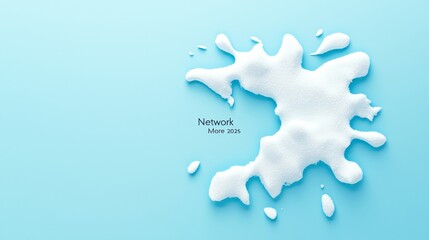 Abstract White Splashes on Blue Background   Modern Network Design Concept