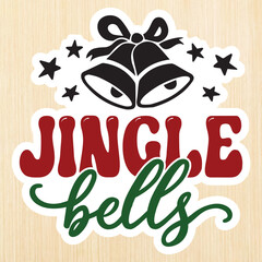 Funny Christmas Sticker Design Template