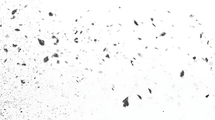 snow drops on white background