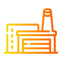 factory Line Gradient Icon